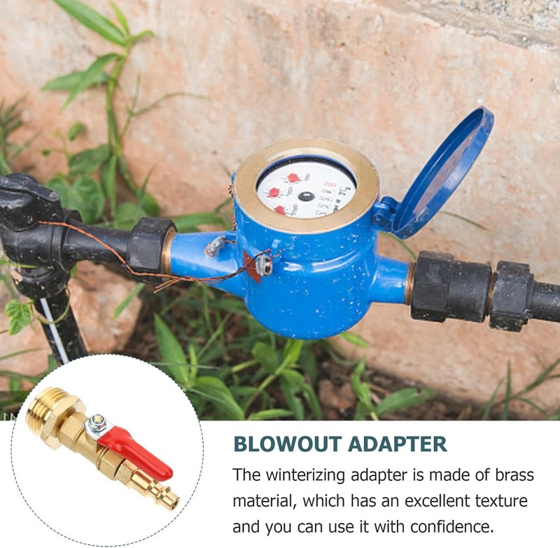 RV Winterize Blowout Adapter 1/4" Quick Connect Plug 3/4" Garden Hose Thread Kit gallery
