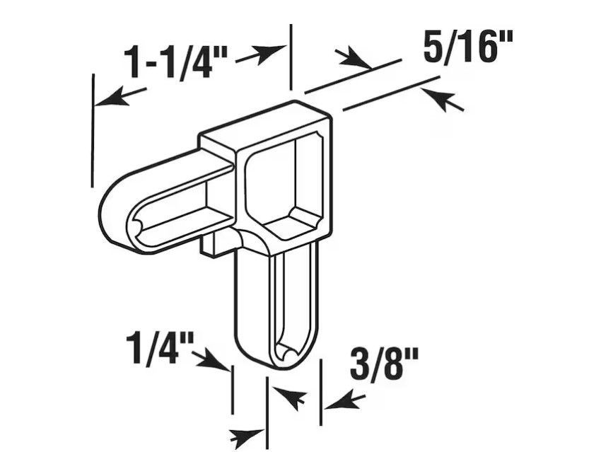1/4 In. X 5/8 In. Plastic Mobile Home Screen Frame Corner in White (20-Pack) gallery
