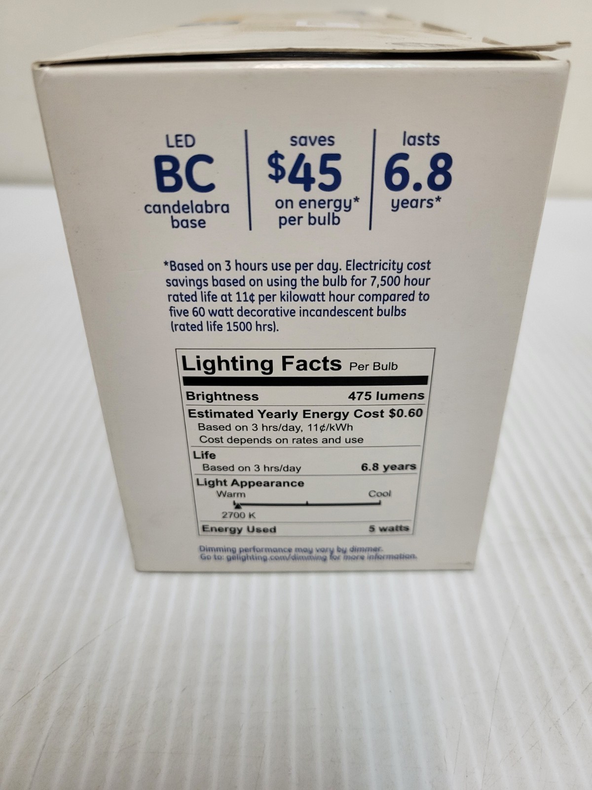 GE Basic LED 12 Pack Light Bulbs Candelabra Base 475 Lumens 60w Soft White gallery