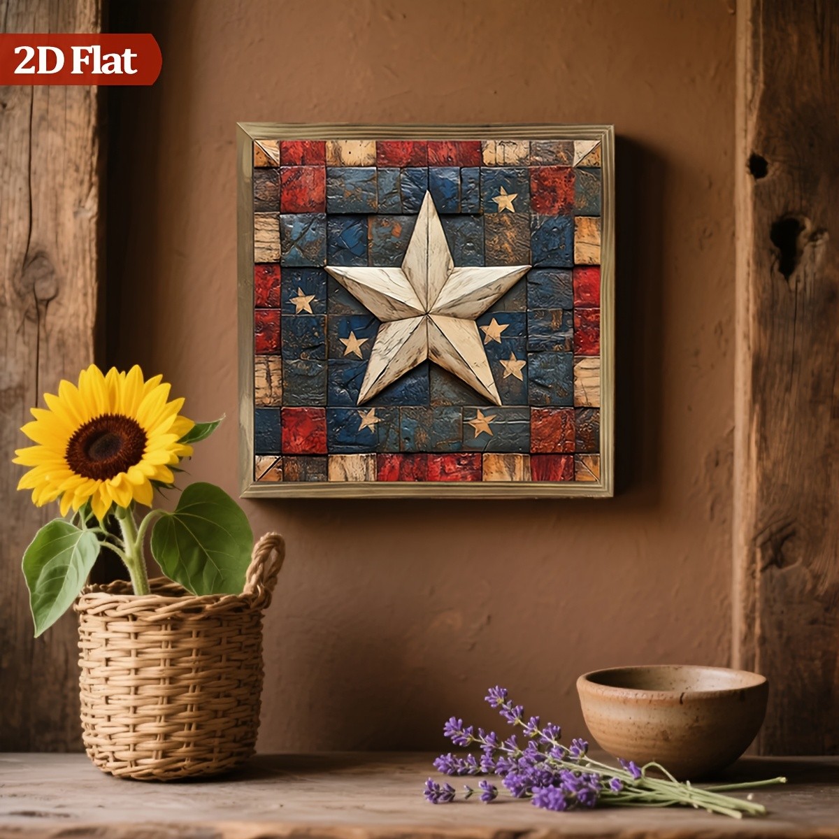 Rustic Patriotic Barn Star Wooden Plaque 4th of July Independence Day Decoration gallery