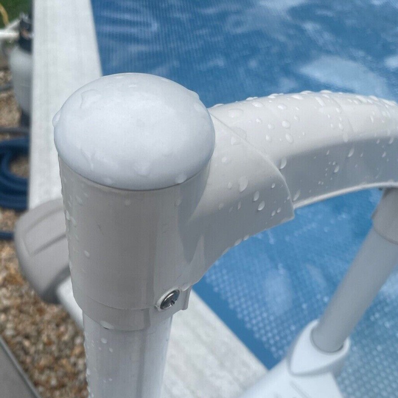 White Short Handrail Replace For Above Ground Swimming Pool Step gallery