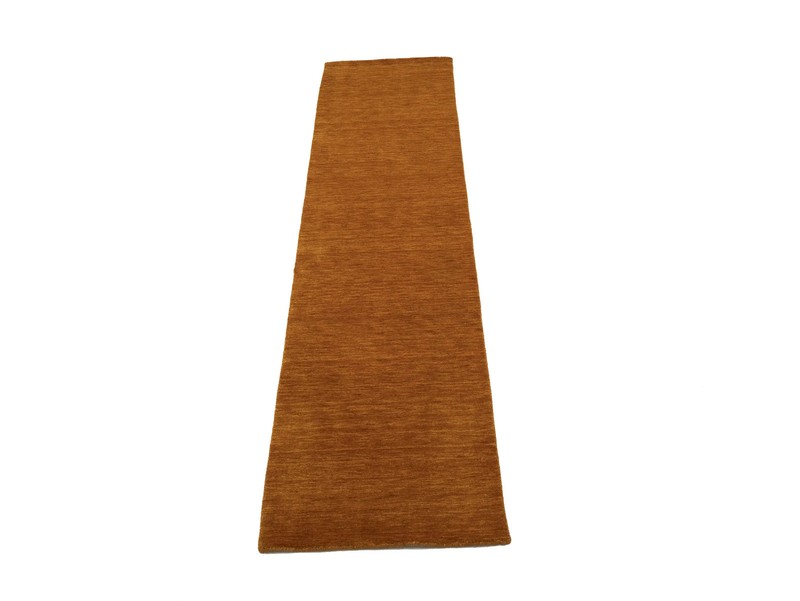2'6x9'9 Orange Solid Hand-Loomed Gabbeh Runner Rug Oriental Carpet gallery