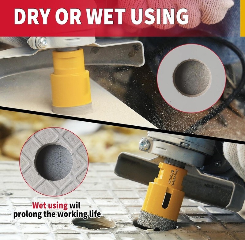 Revvstark Diamond Core Drill Bits 6in(152mm) Tile Hole Saw For Tile Dry Or Wet gallery