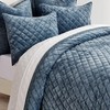 EVERGRACE Velvet Quilt Set Full Queen 92"x96" Diamond Stitch 3PC Luxe Velvet New gallery