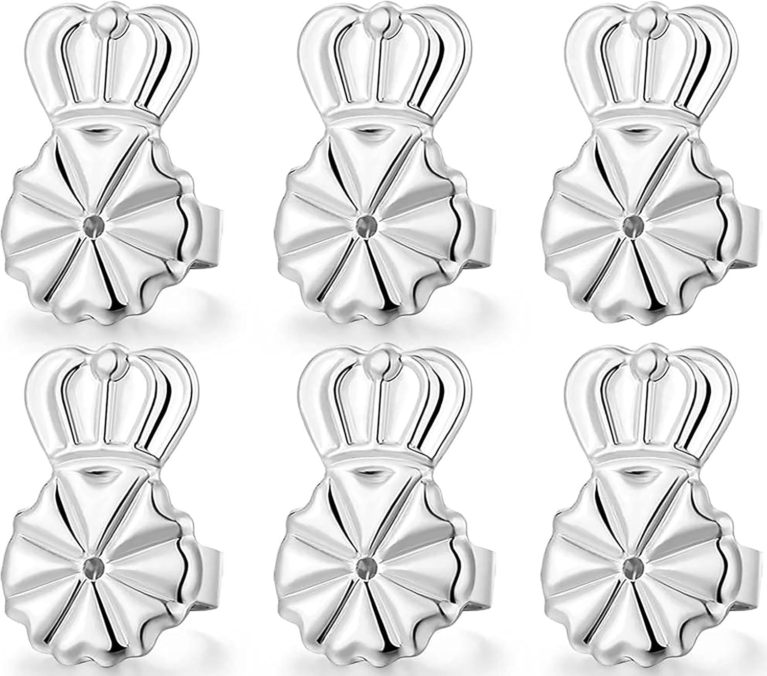 3 Pairs Earring Backs Lifters,Adjustable Silver for 8MM, gallery