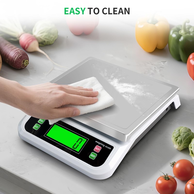 Large Digital Kitchen Scale 40kg/88lbs Commercial Food Scale with Tare and PC... gallery