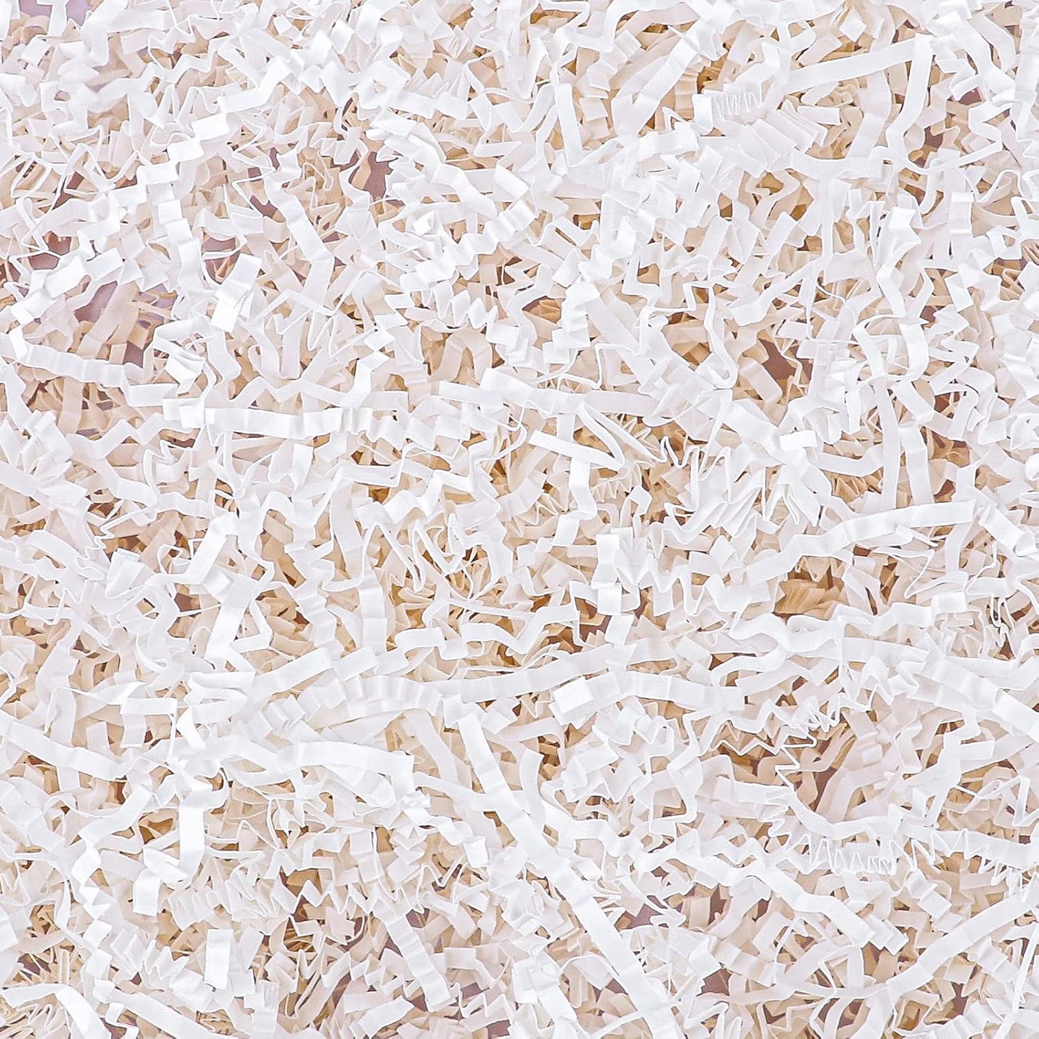 150Grams / 5.3 Oz White Crinkle Cut Paper Shred Filler Boxes Filler Wrapping gallery