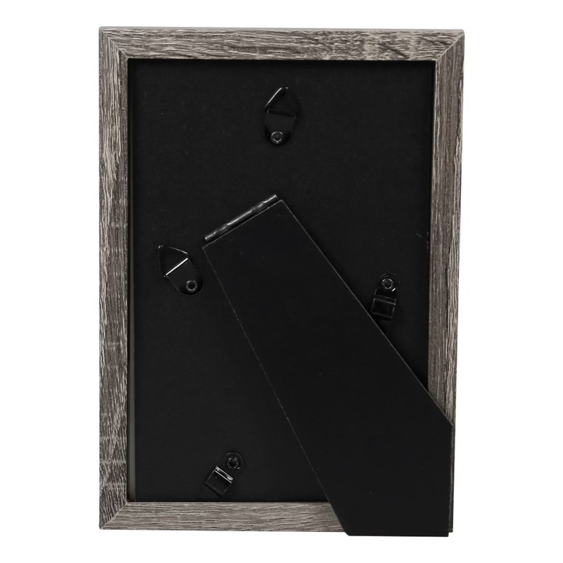 4 Pack 6x4 Picture Frame Set Rustic Gray Linear Design Tabletop and Wall Photo gallery