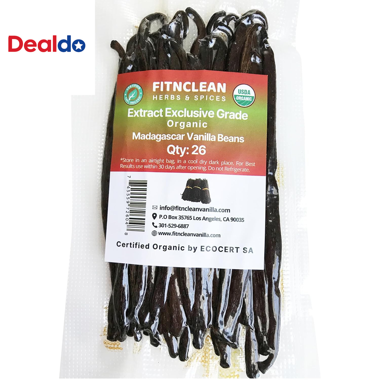 26 Organic Madagascar Vanilla Beans Extract Exclusive Grade B| 4.5" - 5.5" by FI gallery