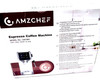 AMZCHEF CM1861 Espresso Coffee Machine 1350W New gallery