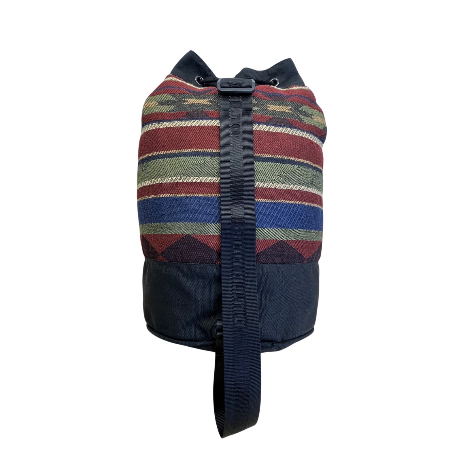 Outdoor Products Black & Red Striped Pattern Canvas & Adjustable Strap Backpack 5