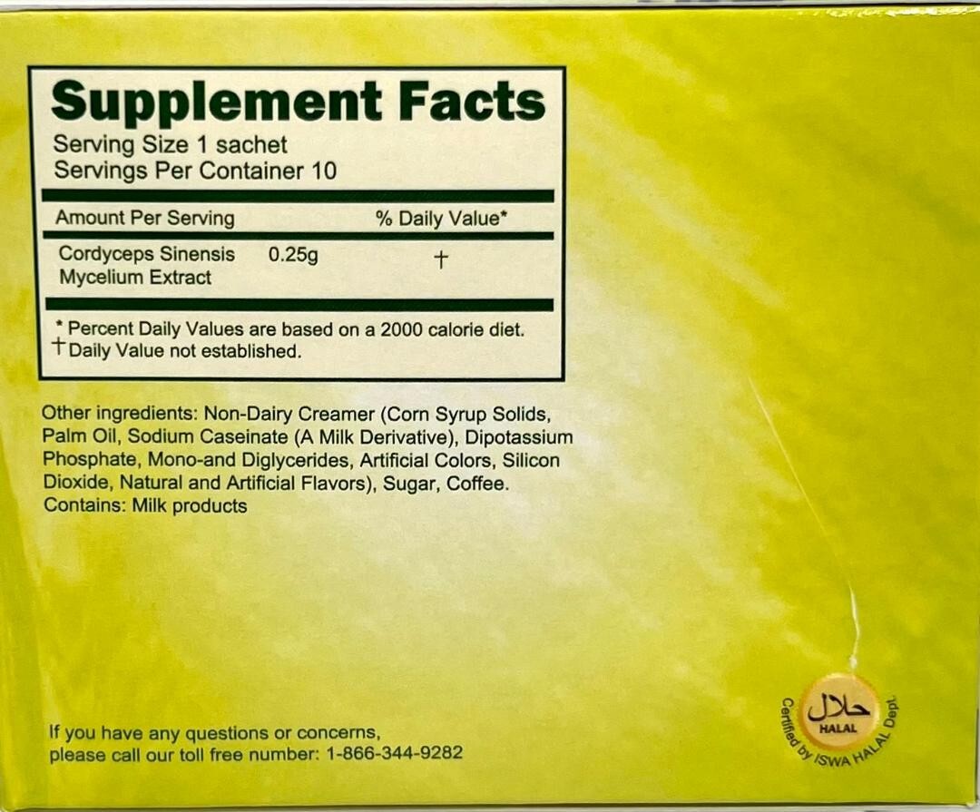 Longreen 4-In-1 Premium Quality Cordyceps Coffee 10 Sachet x 25g ( Pack of 12 ) gallery