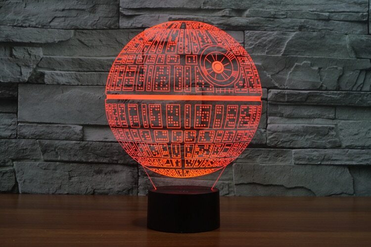 Star Wars Night Light Lamp Touch Table 3D Novelty Led Death Star Discoloration gallery