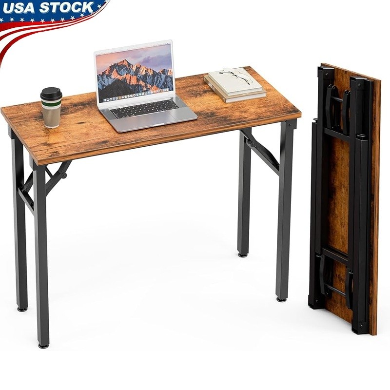 Compact Folding Desk Small Computer Table Easy Setup Home Office Study New gallery