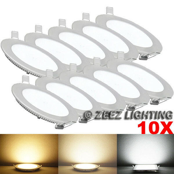 10X Natural White 15W Round LED Dimmable Recessed Ceiling Panel Down Light Lamp gallery