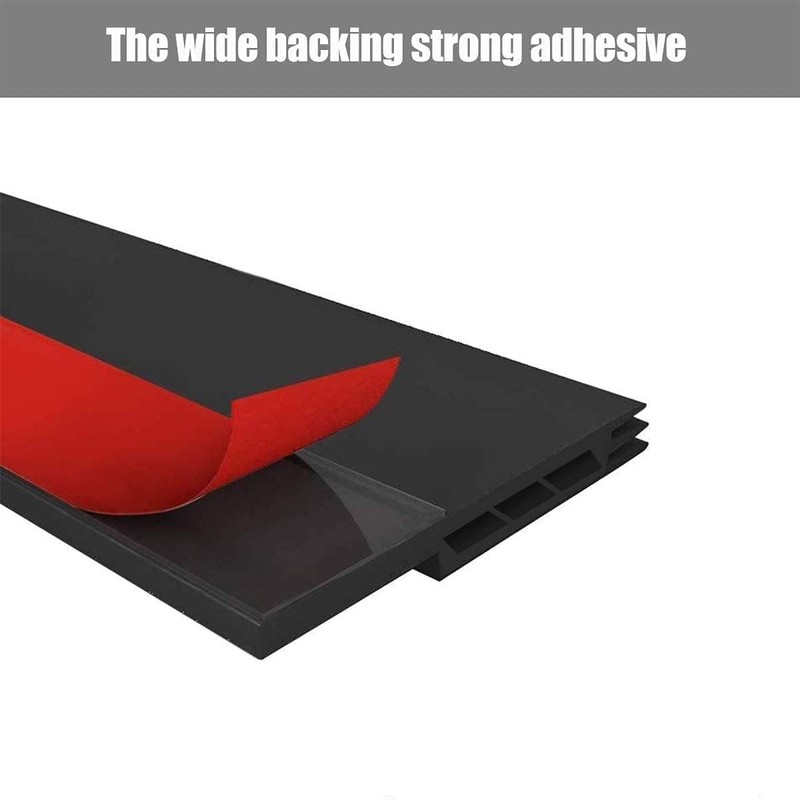 Efficient Door Draft Stopper - Soundproof & Energy-Efficient, 2" x 39", Black gallery