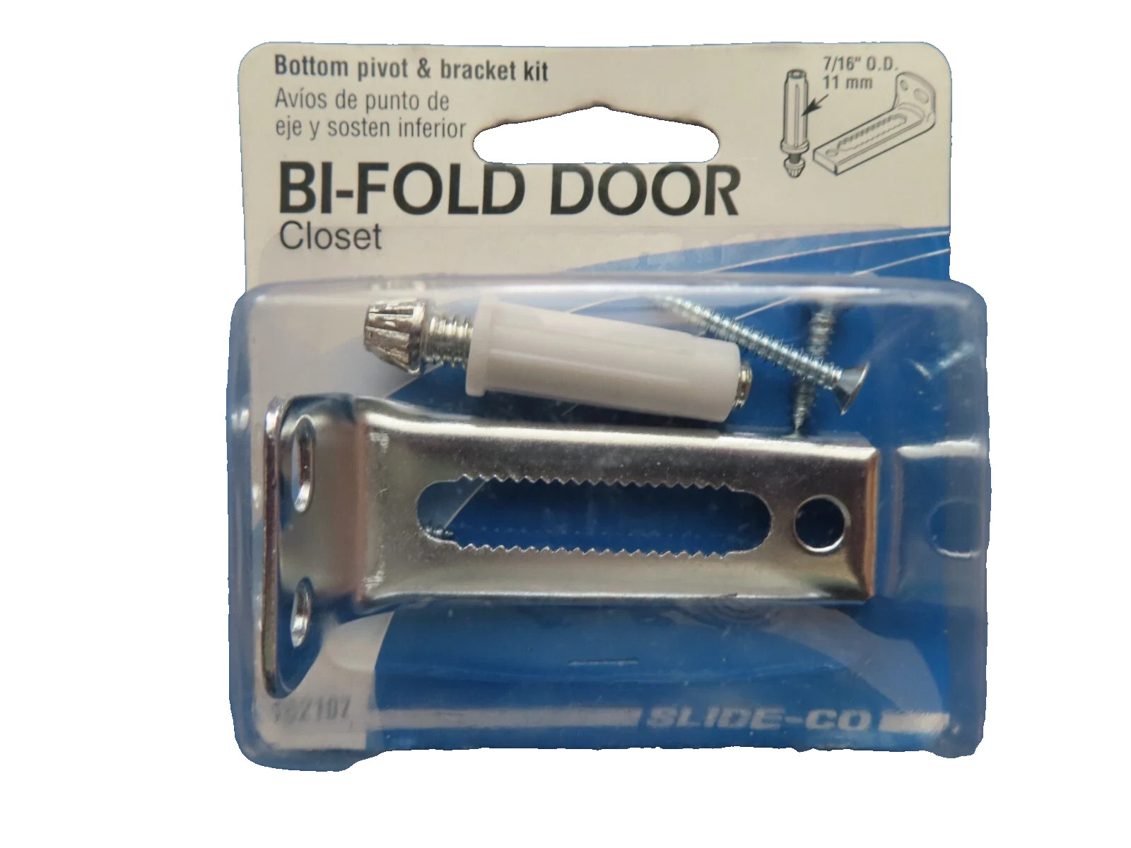 Prime-Line Bi-Fold Door Bottom Pivot & Bracket Kit 7/16" OD # 162107 gallery