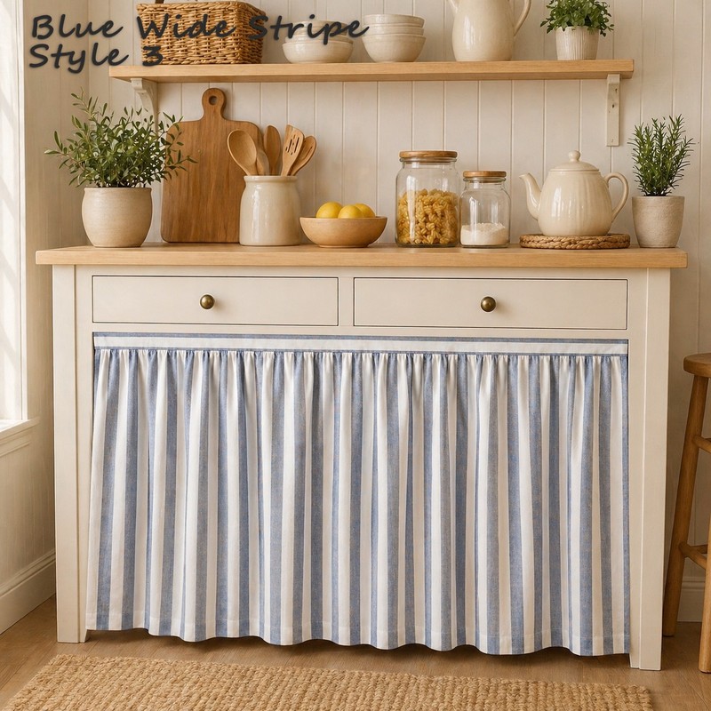 No Drill Hook and Loop Curtain Cabinet Kitchen Cafe Curtain Stick On Cotton gallery