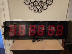 EXTRA LARGE 50″ LED COUNTDOWN / UP CLOCK 8″ Big Time Clocks Model 170 No Remote