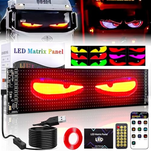 1 Pack Large Devil Eyes Light for Cars, 23x5in Programmable 23.4x4.7 Inch gallery