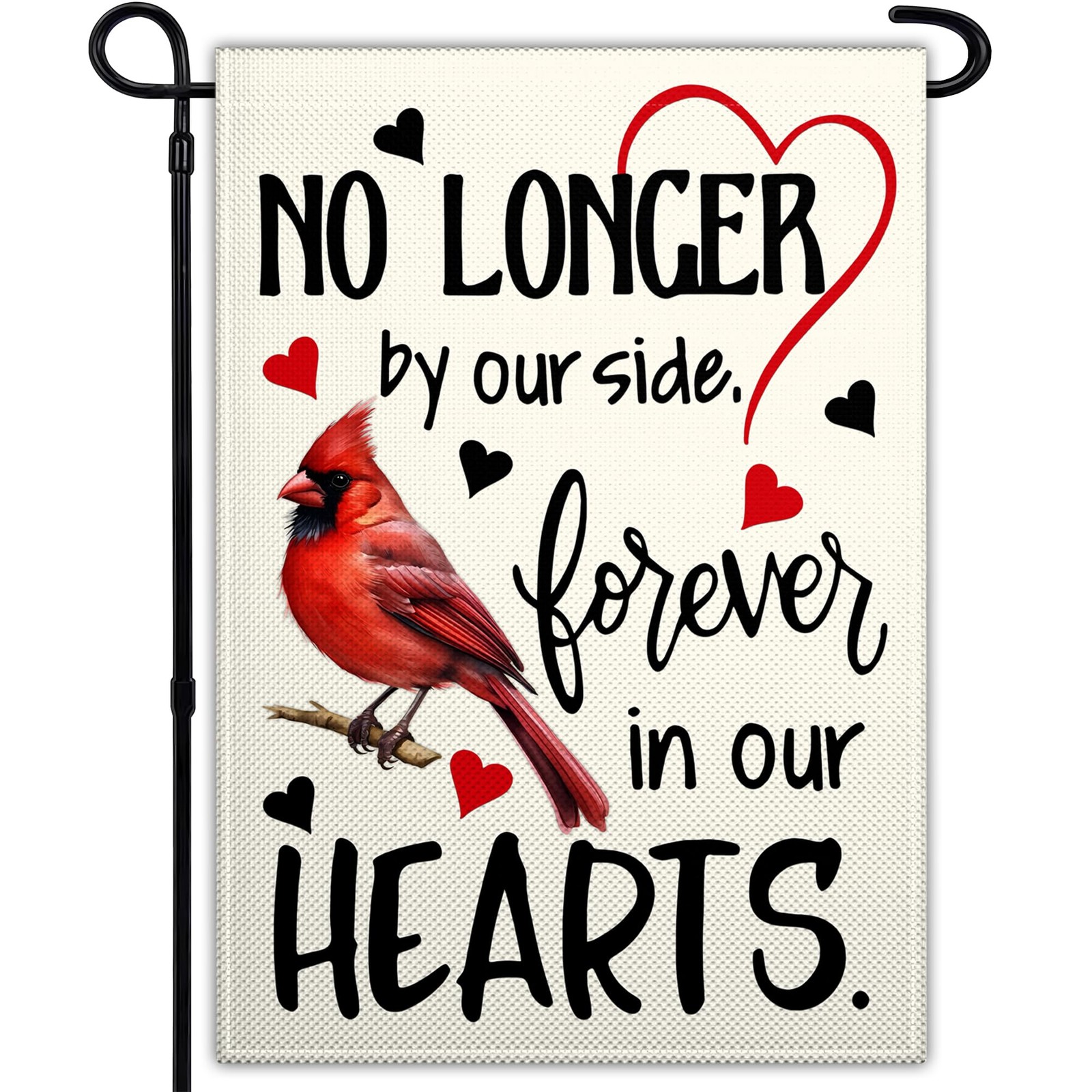 Forever In Our Hearts Cardinal Garden Flag for Outside 12x18 Memorial Day Gar... gallery
