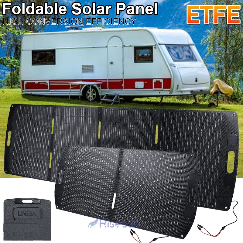 Foldable Portable Solar Panel 100W 200W 400W for Power Station Camping RV Home gallery