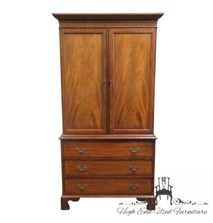WHITE OF MEBANE Solid Mahogany Traditional Style 42" Media Armoire 405-65 gallery