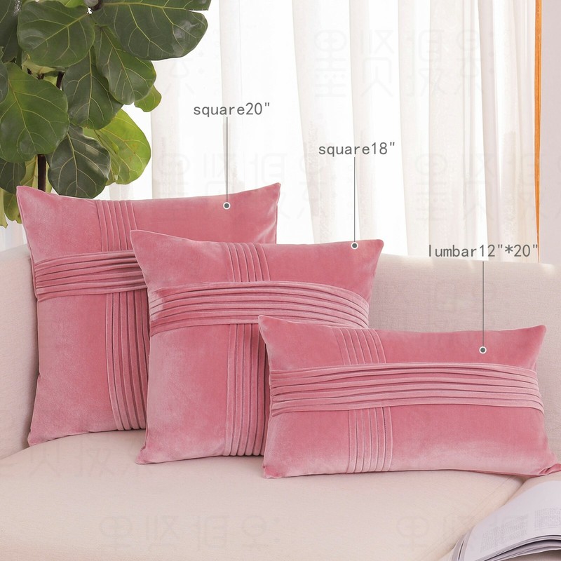 2 Pack Throw Pillow Covers Set Sofa Decor Cushion Cases Velvet Premium Cushion gallery