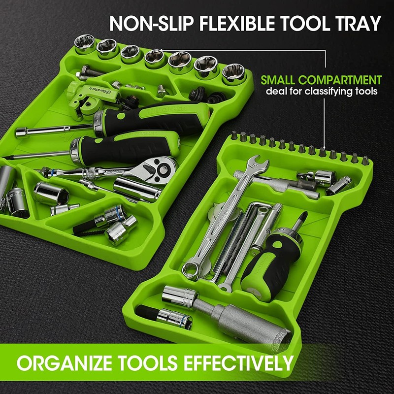 DURATECH 3PC Flexible Tool Tray Silicone Tool Holder for Automotive Tool Storage gallery