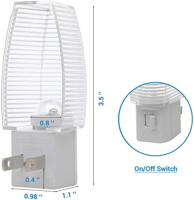 DEWENWILS 4 Pack Plug in LED Night Light with Switch, Manual On Off Nightlight gallery