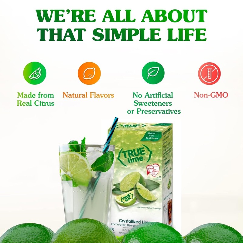TRUE LIME Water Enhancer Bulk Dispenser Pack 100 Packets | Zero Calorie gallery