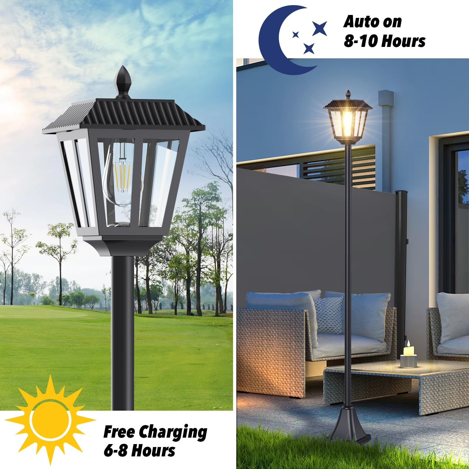 68 Solar Lamp Post Light Outdoor - 3000K Warm White, IP45 Waterproof Post Sol... gallery