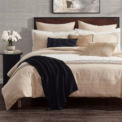 Donna Karan Elements Natural Raw Silk Blend King Duvet Cover | Luxurious Bedding