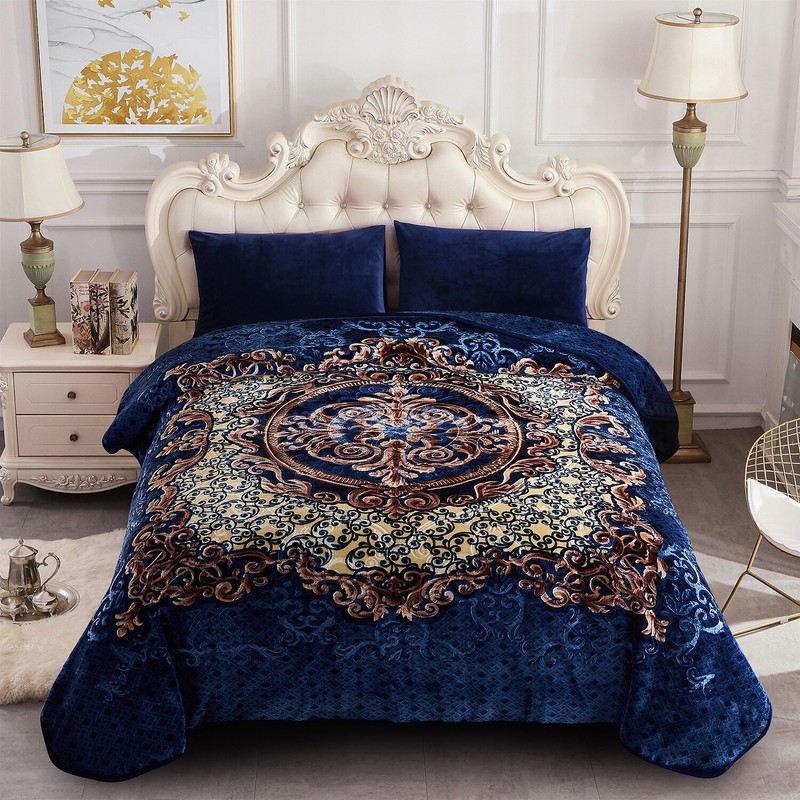 Heavy Thick Ultra Warm Soft Plush Bed Blanket Mink Blanket Winter King Size 9lbs gallery