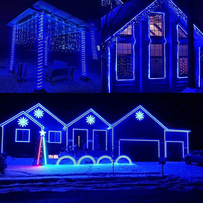 Solar powered led rope patio string fairy lights waterproof outdoor garden Decor gallery
