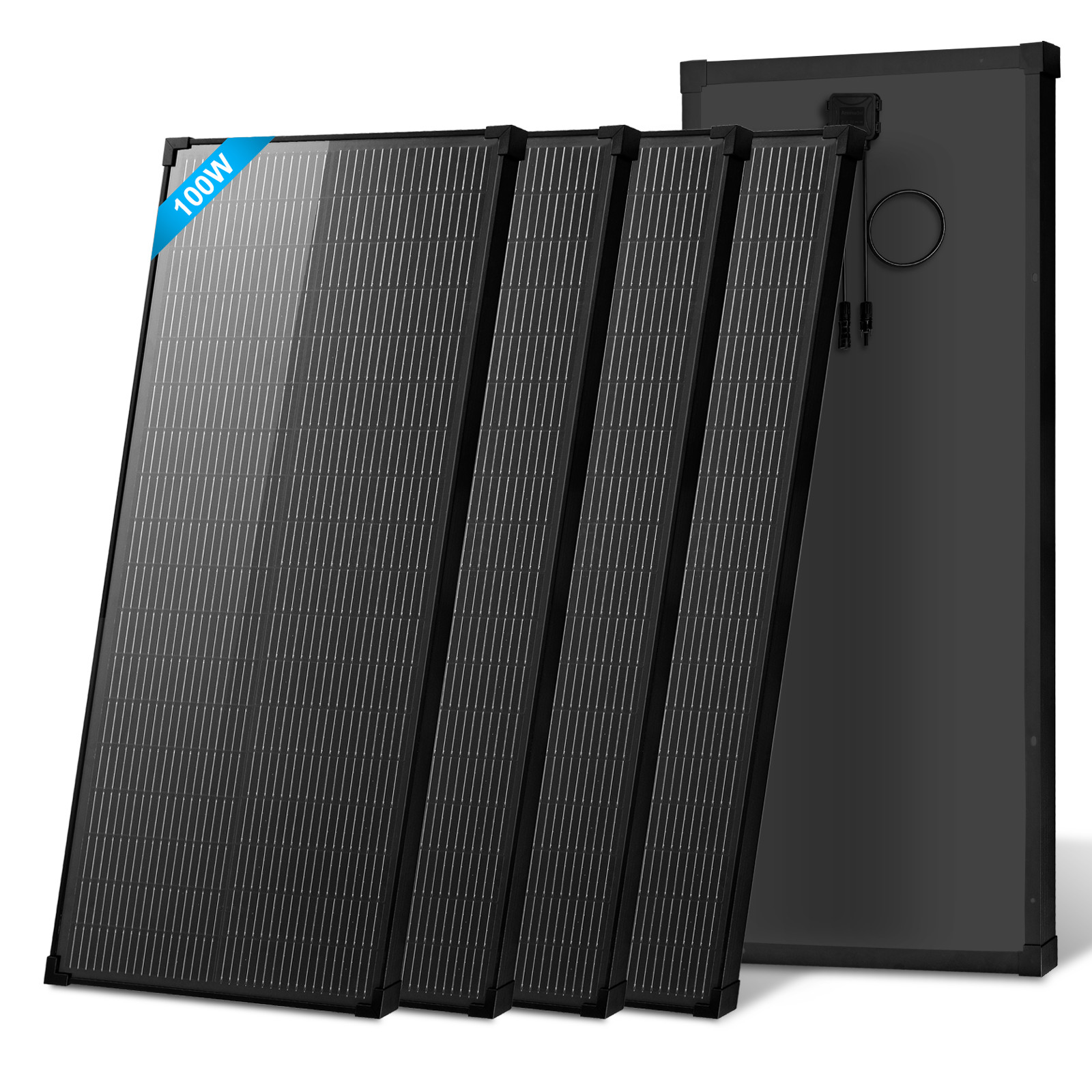 AeternaSol 400W(100W*4) Solar Panel Mono 18V 18BB PV Battery Outdoor RV Off Grid gallery