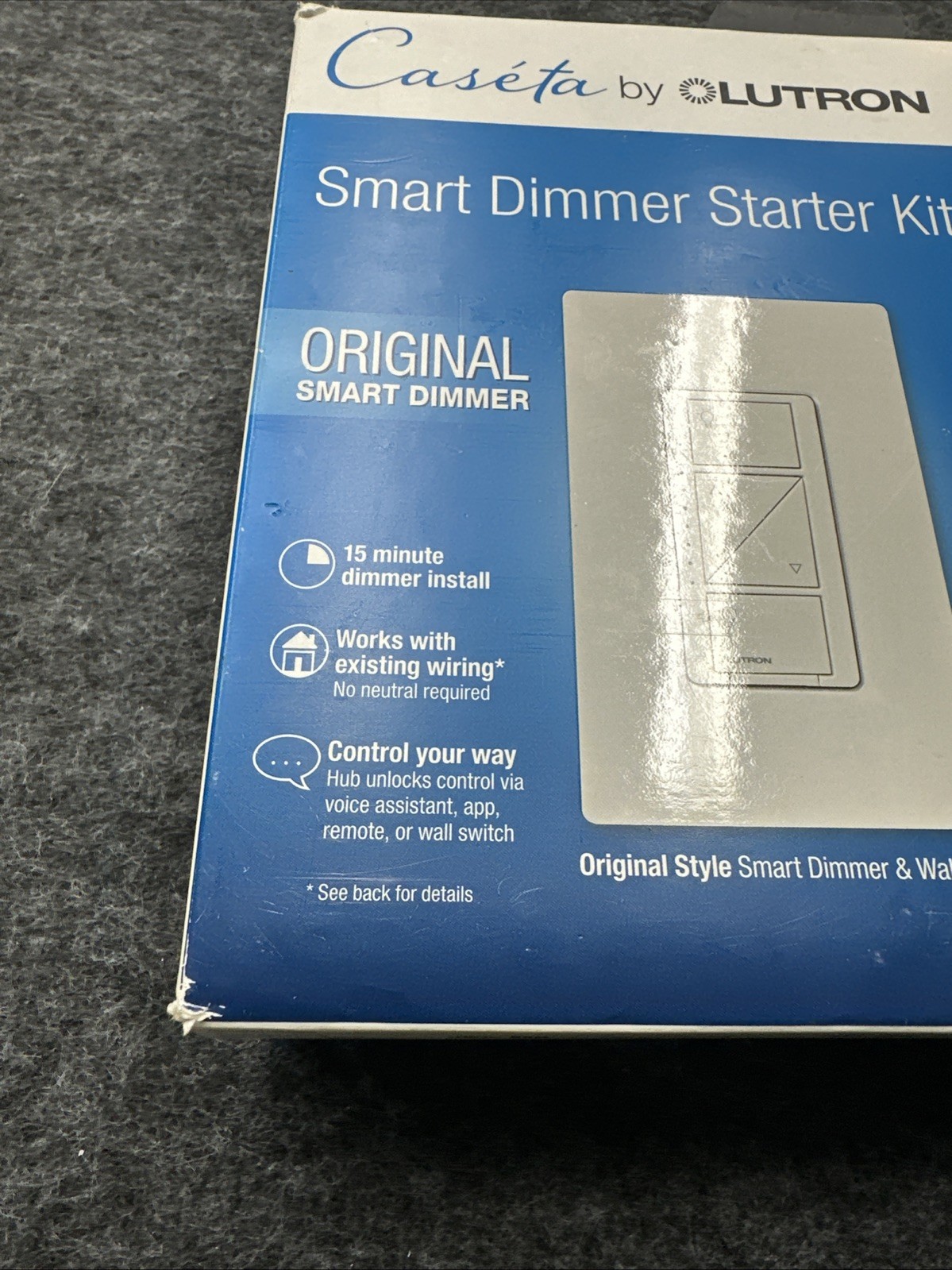 Lutron Caseta Smart Dimmer Starter Kit W/Hub P-BDG-PKG1W NEW SEALED gallery
