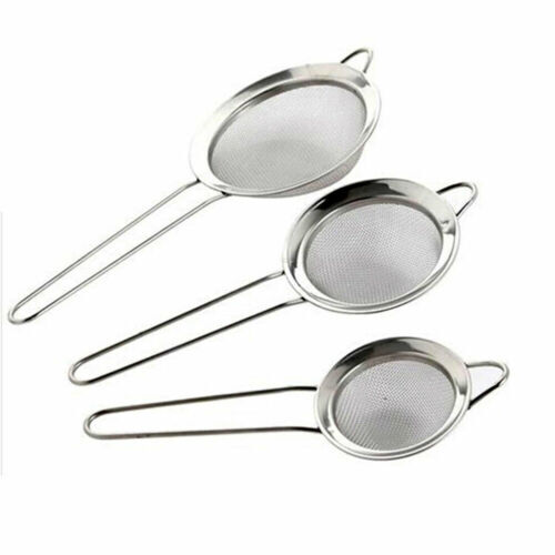 3PCS Kitchen Fine Mesh Strainer Stainless Steel Liquid Colander Sieve Strainer gallery