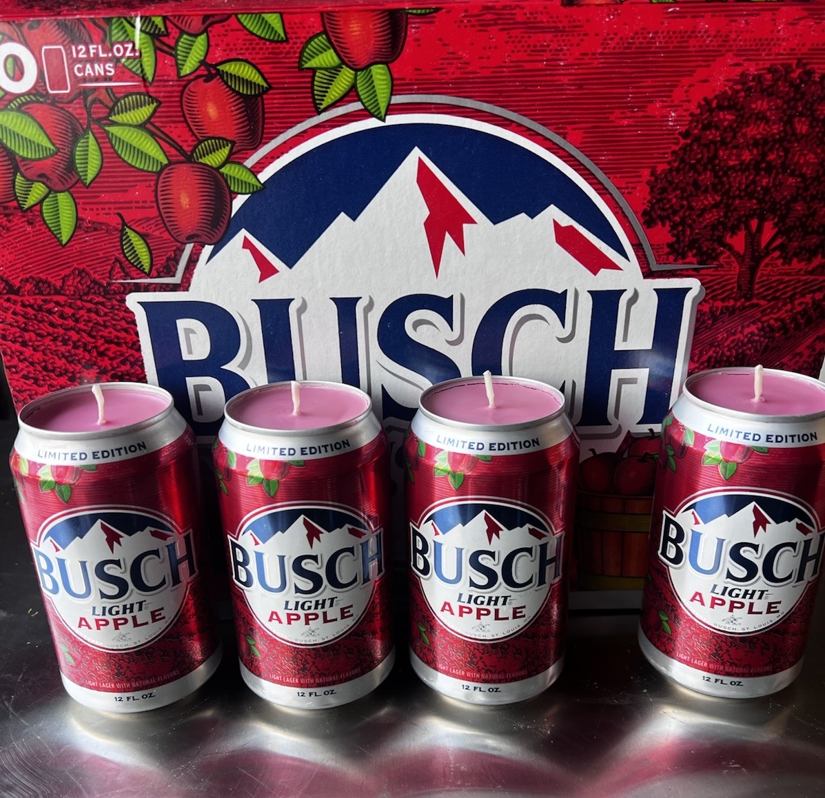 Busch Light Apple Beer Can Candle. Bapple Scented gallery