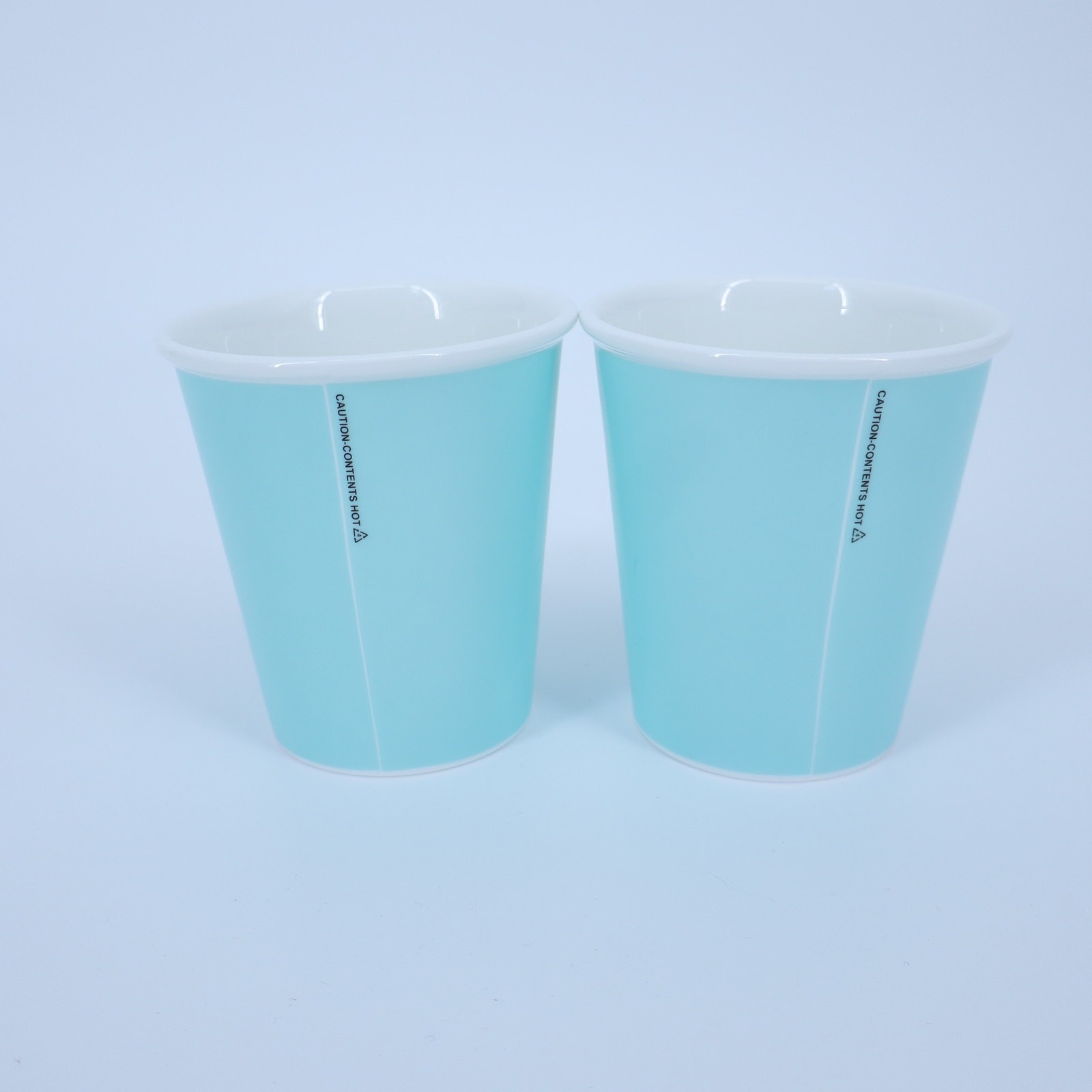 TIFFANY & CO Coffee Cups Blue Bone China Set of 2 gallery