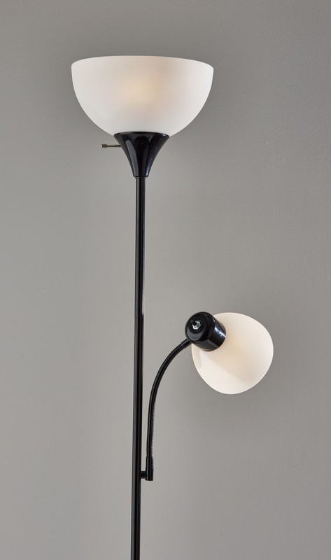 72'' Black Combo Floor Lamp With Reading Lamp, Modern Design gallery