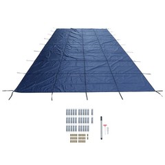 LABLT Blue Inground Heavy-Duty Solid Pool Safety Cover 27 x 47FT Include Tool