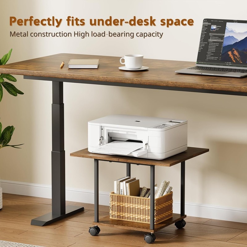 Printer Stand Storage 2-Tier Industrial Mobile Printer Stand Rolling Cart gallery
