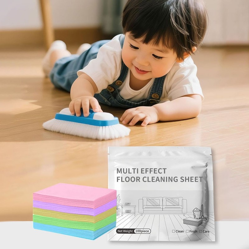 Multi-Effect Floor Cleaning Sheets,100pcs Water-Soluble Floor Cleaning Sheets gallery
