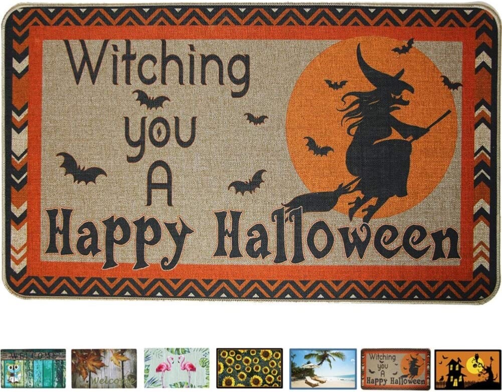 Halloween Doormat Non Slip Front Door Mat, Easy to Clean Low Profile Mat for Ent gallery