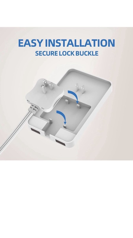 TiFFCOFiO Flat Plug Extension Cord with Night Light Outlet Cover, 3 FT 3 Prong E gallery