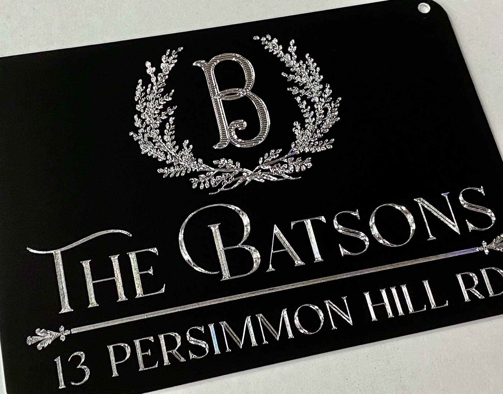 Engraved Personalized Custom Wreath House Street Address Metal Sign 10x7 Gift gallery