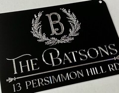 Engraved Personalized Custom Wreath House Street Address Metal Sign 10×7 Gift