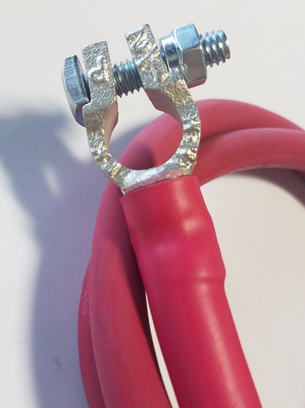 Battery Cable 4 AWG Copper Custom TOP POST Car, Truck, RV, Boat, RED CABLE SAE gallery