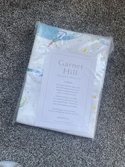 NIP Garnet Hill Space Rocket Flannel Twin Flat Sheet 11/2018